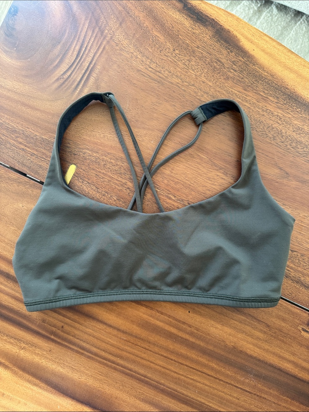 lululemon athletica dark olive free to be bra